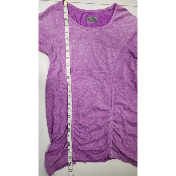 Athleta Women’s Athletic Top | Sky Magenta, Ruched, Short Sleeve, Size M, GUC - Picture 8 of 9